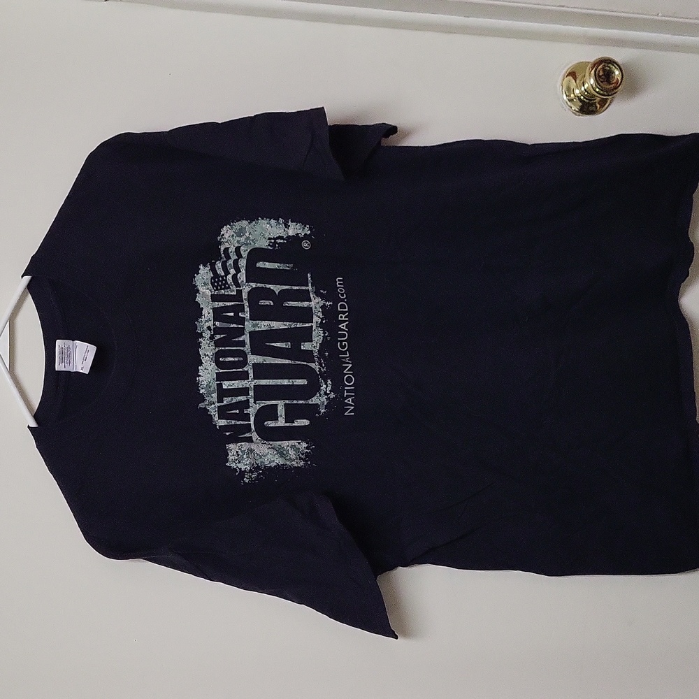 Vintage Gildan Black National Guard T-shirt with Indy Car Graham Rahal